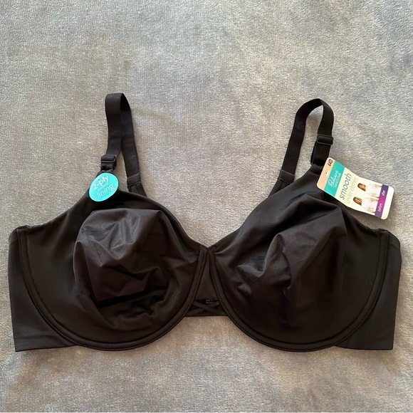 NWT Vanity Fair Radiant Womens Back Smoothing Underwire Bra Midnight Black - Picture 5 of 11